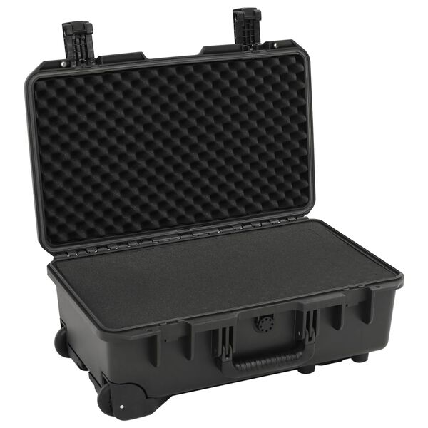 vidaXL transportabel flightcase 55x35x22,5 cm PP sort