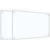 vidaXL st&aelig;nkplader 2 stk. 80x50 cm h&aelig;rdet glas gennemsigtig