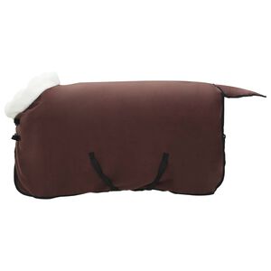 vidaXL Hestet&aelig;ppe M&oslash;rkebrun 75 cm Polar fleece