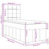 vidaXL kontinentalseng med madras 90x200 cm stof cremefarvet