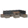 vidaXL Havesofa S&aelig;t 9 stk. Gr&aring; polyrattan