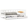 vidaXL daybed med skuffer 90x200 cm massivt fyrretr&aelig; hvid