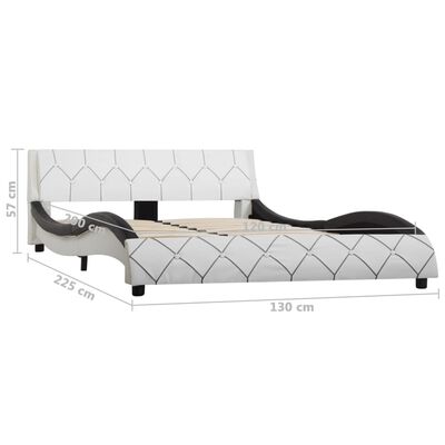 vidaXL sengestel 120 x 200 cm kunstlæder hvid og sort