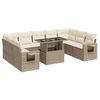 vidaXL sofas&aelig;t til haven 10 dele med hynder polyrattan beige