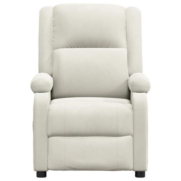 vidaXL eldrevet massagestol fl&oslash;jl cremefarvet