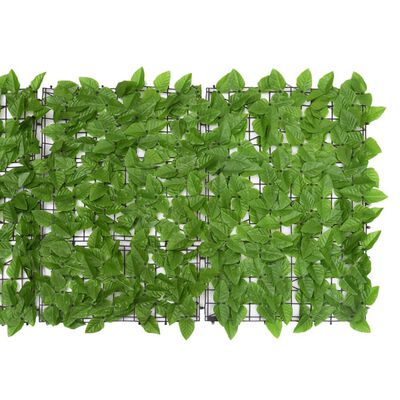 vidaXL altanafskærmning 400x75 cm grønne blade