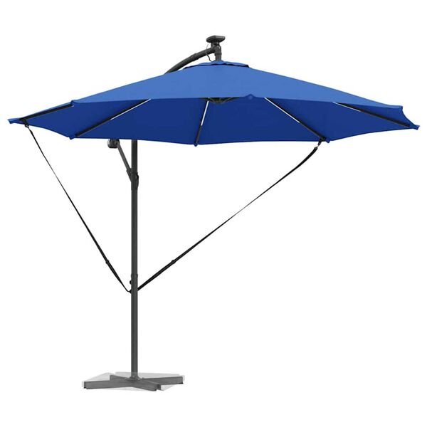 vidaXL Parasol Azurblå 294 x 294 x 248 cm Polyester og Aluminium