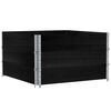 vidaXL pallerammer 3 stk. 100x100 cm massivt fyrretr&aelig; sort
