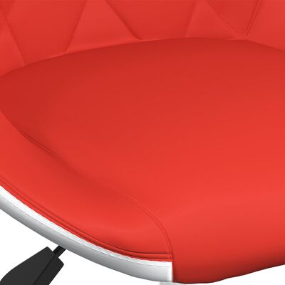 vidaXL drejelig spisebordsstol kunstlæder rød og hvid