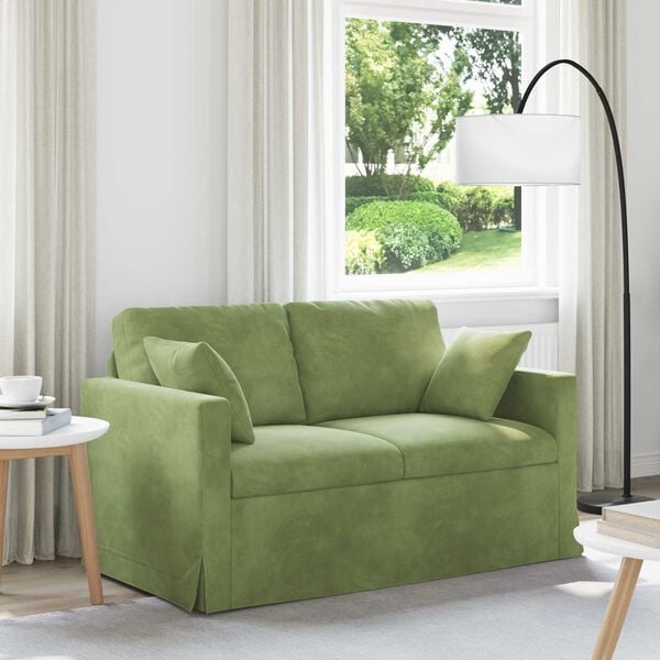 vidaXL Sofa Lys gr&oslash;n 138 x 78 x 80 cm Fl&oslash;jl