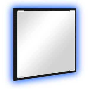 vidaXL LED badev&aelig;relsesspejl Sort eg 40 x 37 x 8.5 cm Konstrueret tr&aelig;