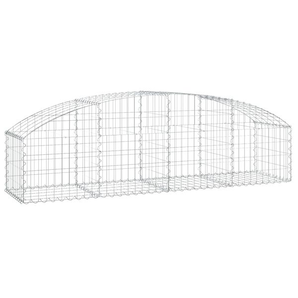 vidaXL buet gabionkurv 200x50x40/60 cm galvaniseret jern