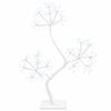 vidaXL S-formet LED-juletr&aelig; 2 stk. Hvid 18 x 18 x 45 cm St&aring;l