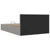 vidaXL hydraulisk opbevaringsseng 140 x 200 stof lysegr&aring;