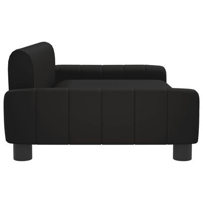 vidaXL sofa til børn 90x53x30 cm kunstlæder sort