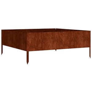 vidaXL h&oslash;jbed 100x100x41 cm cortenst&aring;l