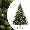 vidaXL Kunstig Hengende Juletr&aelig; 300 LEDs Gr&oslash;n 210 cm PVC og PE