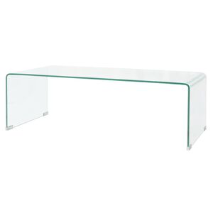 vidaXL sofabord 98x45x30 cm h&aelig;rdet glas transparent