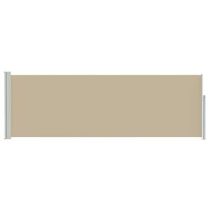 vidaXL Udtr&aelig;kkeligt side-markise Beige 500 x 100 cm Polyester