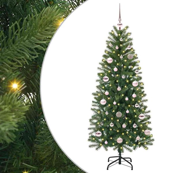 vidaXL Kunstigt juletr&aelig; med 150 LED'er Gr&oslash;n 150 cm PE og PVC