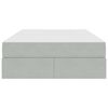 vidaXL Seng med opbevaring og madras Lysegr&aring; 120 x 200 cm Fl&oslash;jl