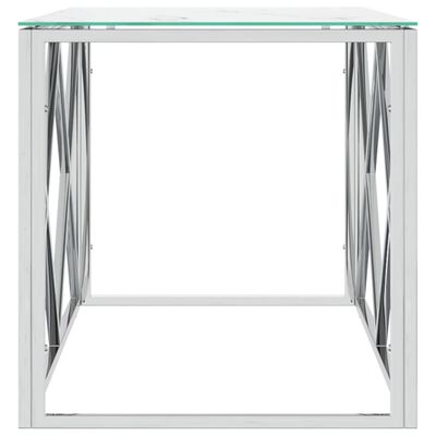 vidaXL sofabord 110x45x45 cm rustfrit stål og glas