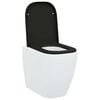 vidaXL Toilet s&aelig;de Sort 44,5 x 35 x 3,6 cm Duroplast