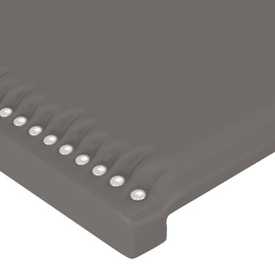 vidaXL kontinentalseng med madras 80x200 cm kunstlæder grå