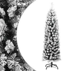 vidaXL smalt kunstigt juletr&aelig; med sne 120 cm PVC gr&oslash;n