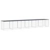 vidaXL h&oslash;nsebur med tag 603x98x90 cm galvaniseret st&aring;l antracitgr&aring;