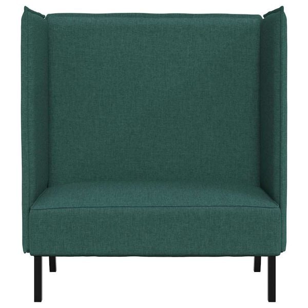vidaXL H&oslash;j ryg sofa 101cm M&oslash;rkegr&oslash;n Stof