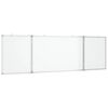 vidaXL magnetisk whiteboard 160x50x1,7 cm foldbart aluminium