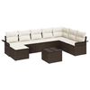 vidaXL Havesofa S&aelig;t 9 stk. Brun polyrattan