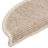 vidaXL trappem&aring;tter 15 stk. 56x17x3 cm lys beige halvrunde