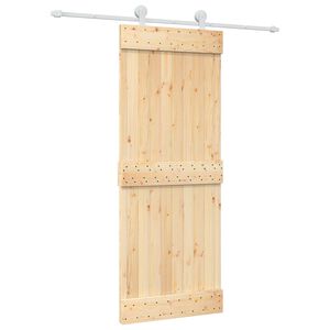vidaXL Skyded&oslash;r 80 x 210 cm Massivt Fyrretr&aelig; (Ubehandlet)
