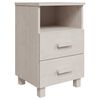 vidaXL sengebord HAMAR 40x35x62 cm massivt fyrretr&aelig; hvid