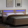 vidaXL LED sengegavl Cappuccino 200 cm Faux l&aelig;der