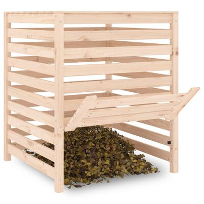 vidaXL kompostbeholder 82,5x82,5x99,5 cm massivt fyrretræ