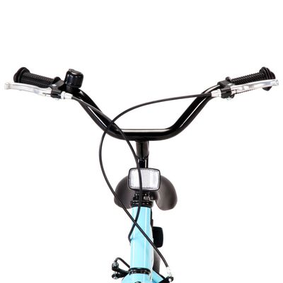 vidaXL børnecykel 12 tommer sort og blå