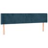 vidaXL sengegavl med kanter 203x16x78/88 cm fl&oslash;jl m&oslash;rkebl&aring;