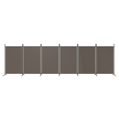 vidaXL 6-panels rumdeler 520x180 cm stof antracitgrå