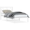 vidaXL sengeramme med sengegavl 90x190 cm metal hvid