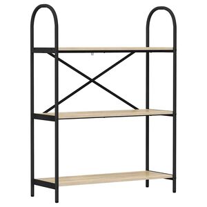 vidaXL Bogreol 3 niveauer 80 x 30 x 109 cm Konstrueret tr&aelig; Sonoma eg