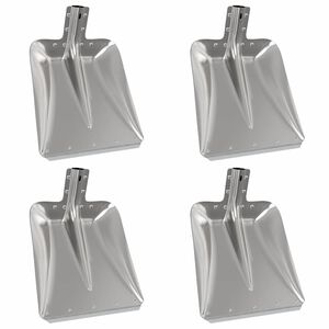 vidaXL Skovlhoved 4 stk. S&oslash;lv 45 x 38 cm Aluminium