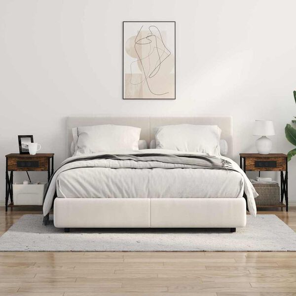 vidaXL Natskab 2 pcs R&oslash;get eg 41 x 31 x 51 cm Konstrueret tr&aelig;