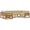 vidaXL Udend&oslash;rs sofagruppe med pude 6 pcs Naturlig og Beige