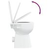 vidaXL kantfrit toilet 7 cm ekstra h&oslash;jde soft close keramik hvid