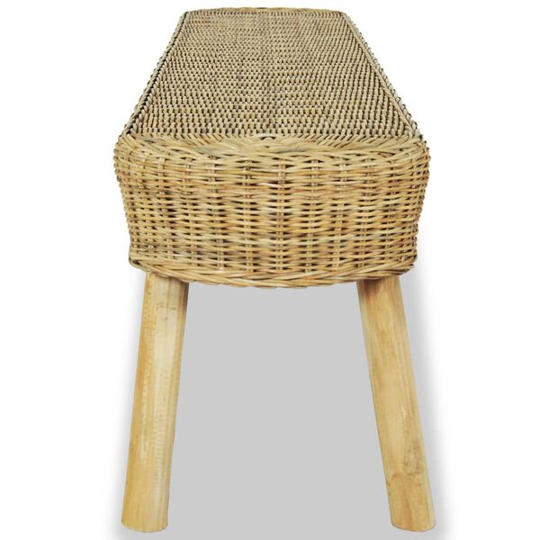 vidaXL entrébænk 110 x 35 x 45 cm naturligt rattan