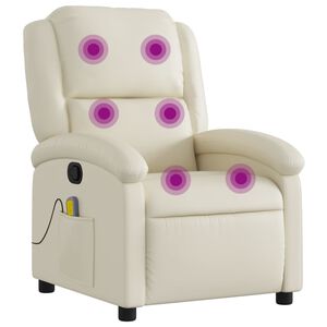 vidaXL massagestol kunstl&aelig;der cremefarvet