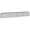 vidaXL h&oslash;jbed 320x40x45 cm galvaniseret st&aring;l s&oslash;lvfarvet